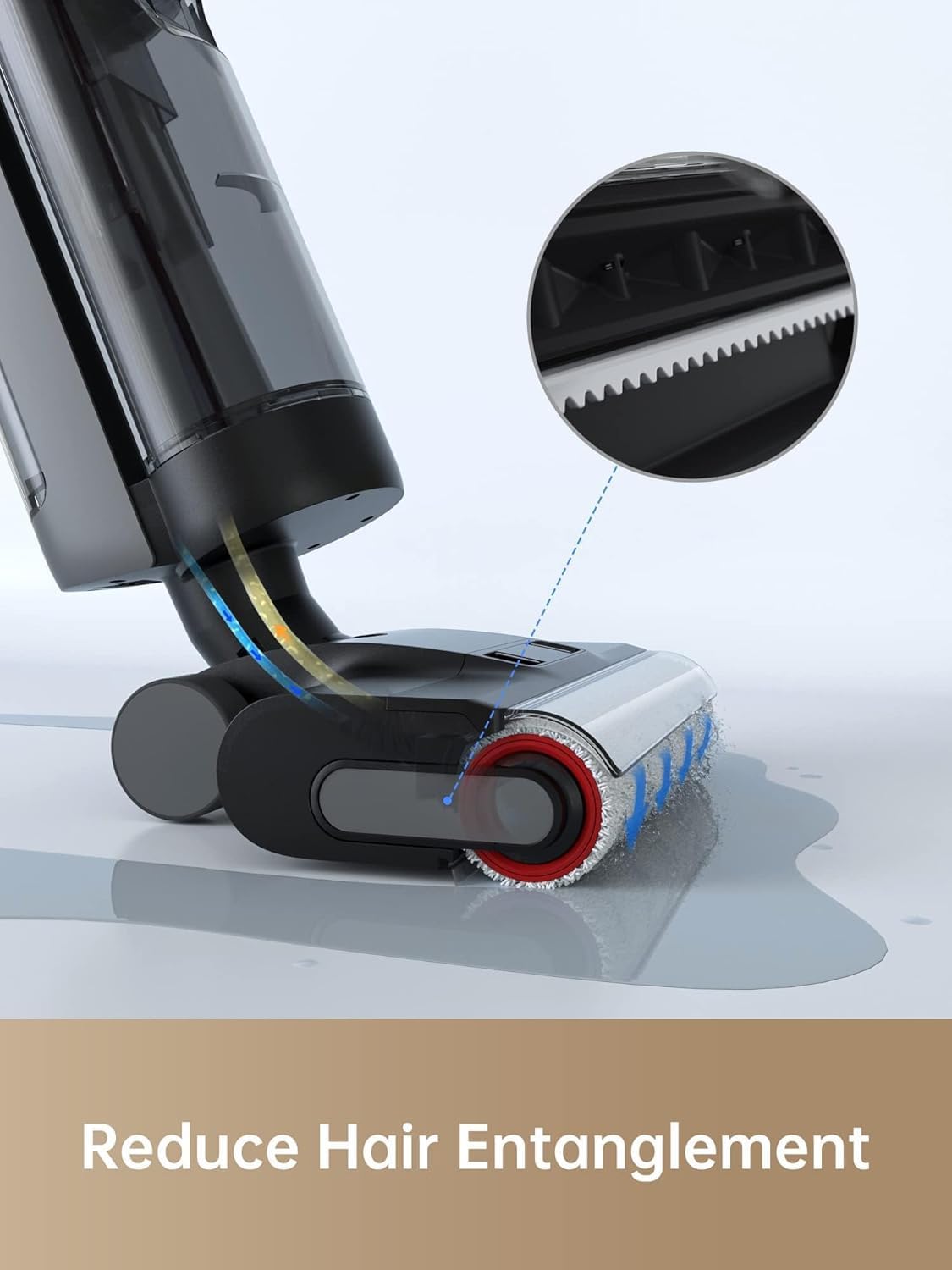DREAME H12 PRO Vacuum Mop, Wet Dry Vacuum Cleaner for Hard Floor, Vacuum and Mop at The Same Time for Wet & Dry Messes, Auto Self-Cleaning, Edge to Edge Cleaning with Hot Air Drying