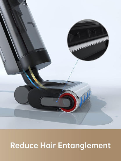 DREAME H12 PRO Vacuum Mop, Wet Dry Vacuum Cleaner for Hard Floor, Vacuum and Mop at The Same Time for Wet & Dry Messes, Auto Self-Cleaning, Edge to Edge Cleaning with Hot Air Drying